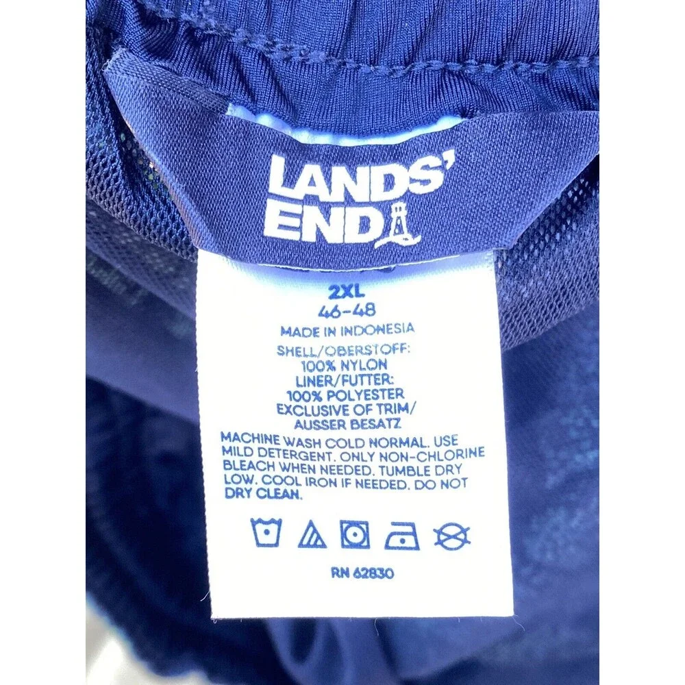 Land's End Men's 2XL UPF 50 Volley Swim Trunks 9